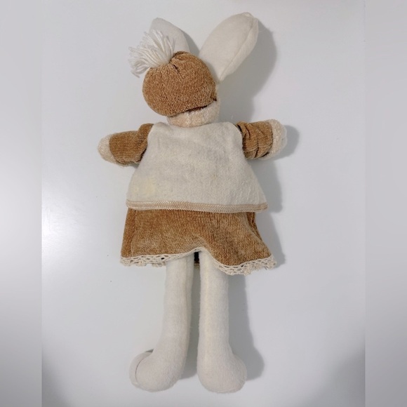20” Decorative Plush Bunny Duo in Tan and Cream - Picture 11 of 16